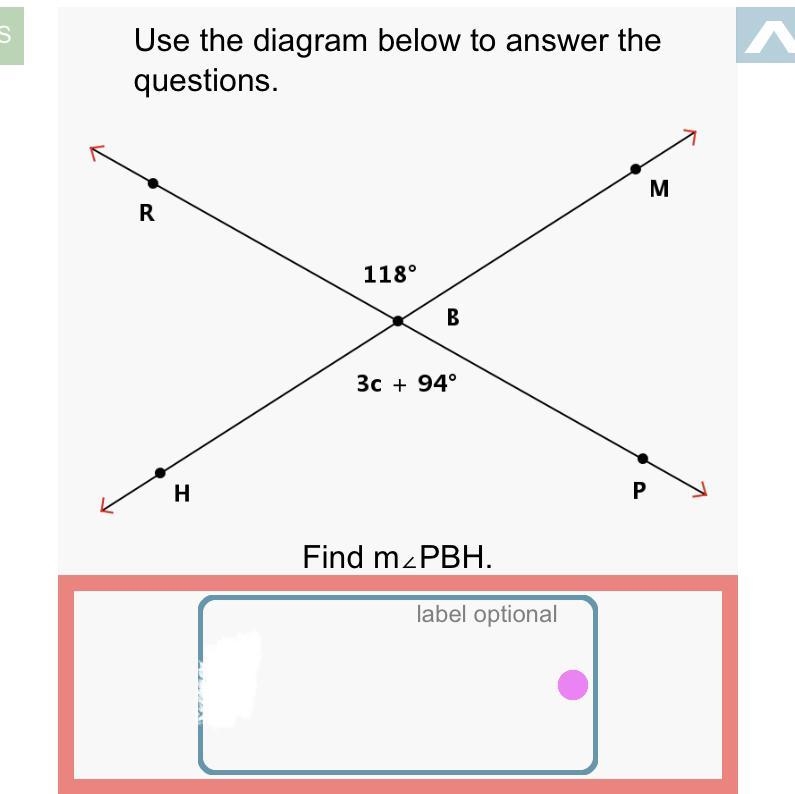 Find angle PBH and find the value of c-example-1