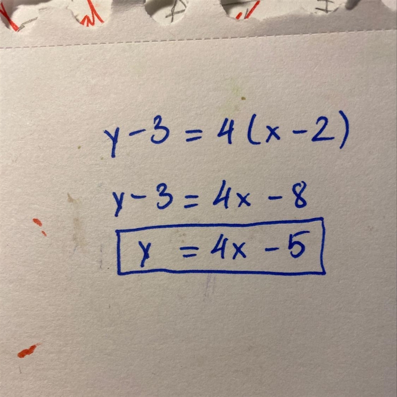 Through: (2, 3), parallel to y = 4x + 5-example-1