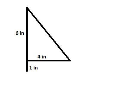 A model ship has a mast that is 7 inches tall. A right triangular sail goes from the-example-1