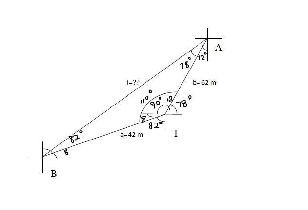 Ikyume is 62m away from Amadi, on a bearing of 012°. Becky is 42m away from Ikyume-example-1