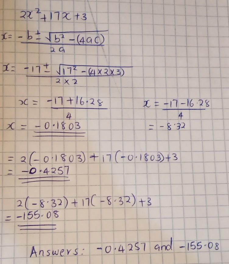 Simplify 2x squared+17x+3-example-1