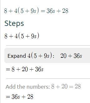 8 + 4(5 + 9s) = ???-example-1