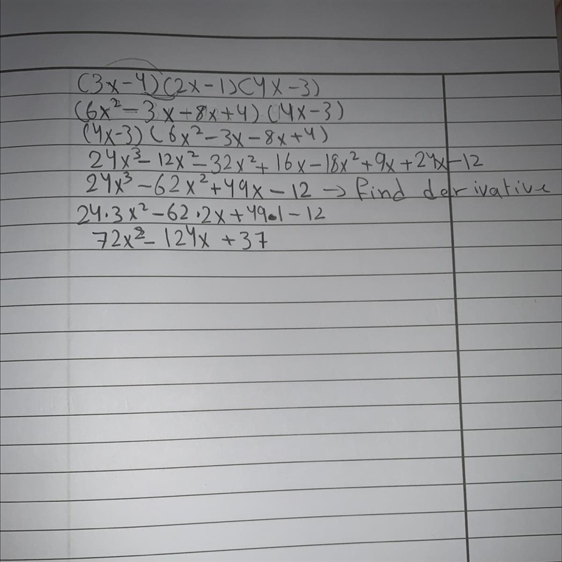 Expand and simplify (3x-4)(2x-1)(4x-3)​-example-1