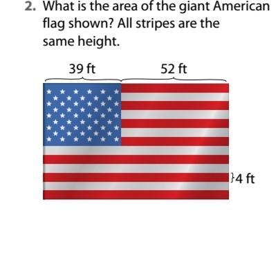 - What is the area of the giant American flag shown? All stripes are the same height-example-1