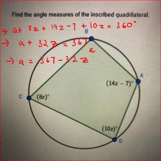 Find all the angle measures for the quadrilateral-example-1