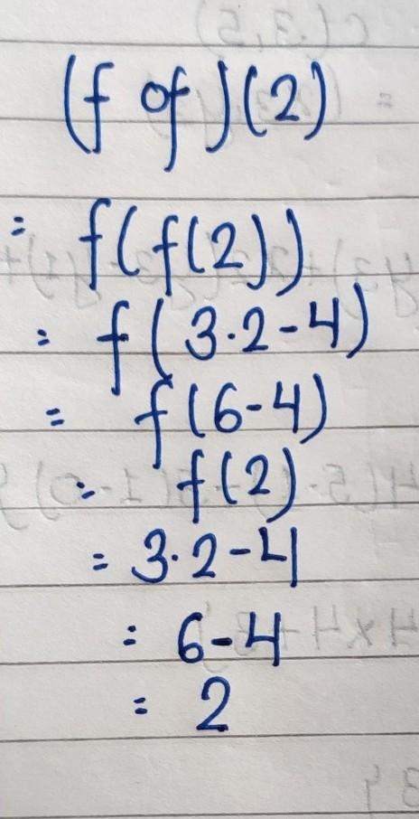 Let f(x) = 3x - 4 and g(x) = -xº. Evaluate the composite function. •(2) a. 0 b. -2 C-example-1