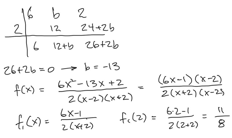 Let f be the function defined by f(x)=ax^2+bx+2/2x^2−8, where a and b are constants-example-1