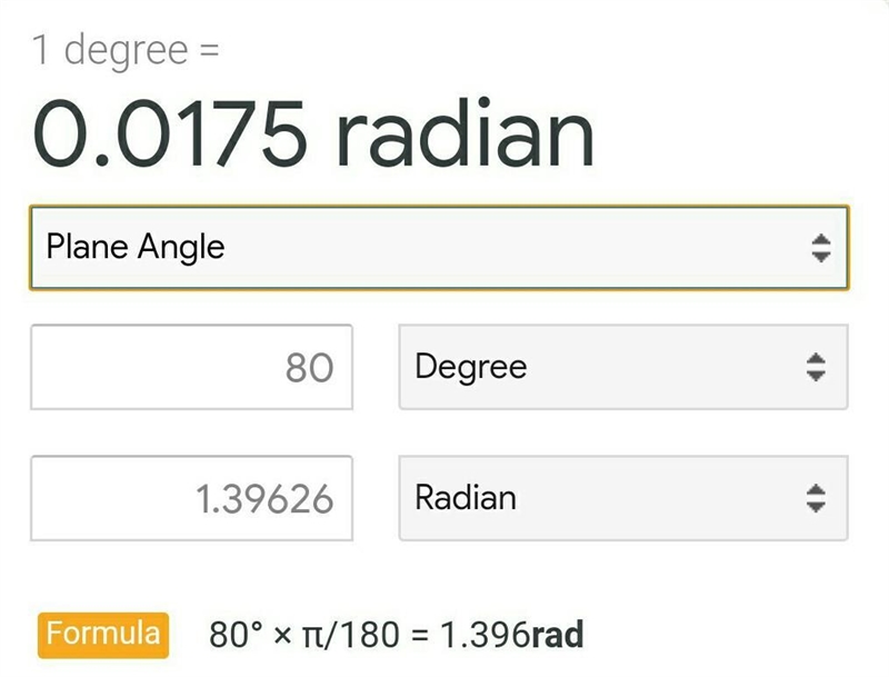 Plz Help Convert to radians 80° Show your work please-example-1