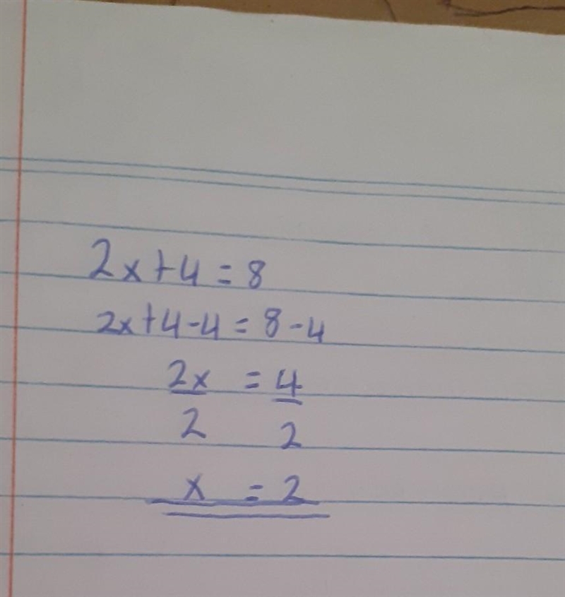 How do i solve 2x+4=8-example-1