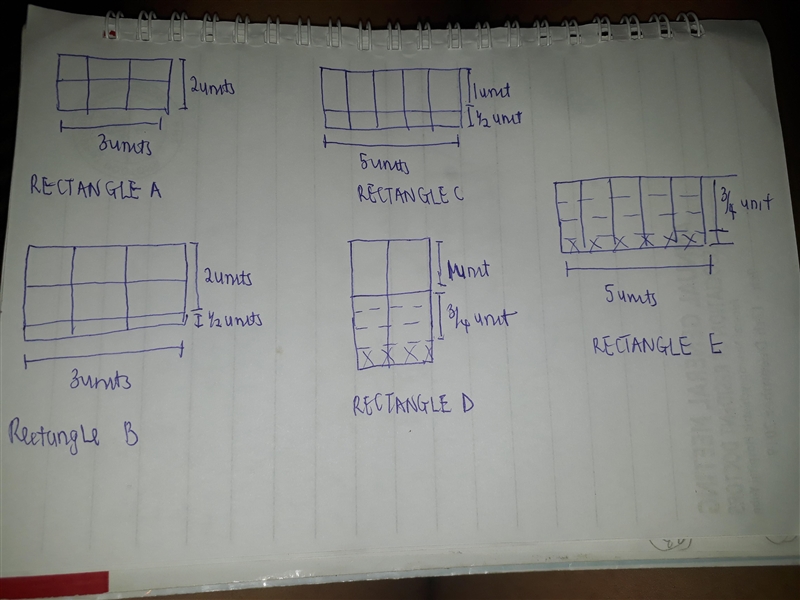 Sketch the rectangles and your tiling. Write the Dimensions and the units you counted-example-1