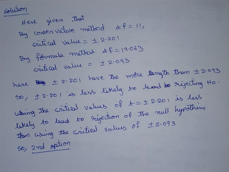 For conducting a​ two-tailed hypothesis test with a certain data​ set, using the smaller-example-1