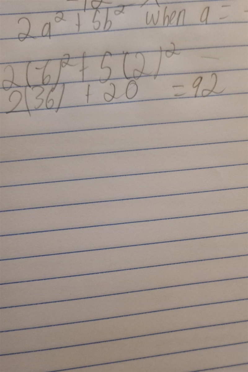 Find the Value of 2a2+5b2-example-1