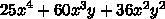 The square (5x² + 6xy)² is ​-example-1