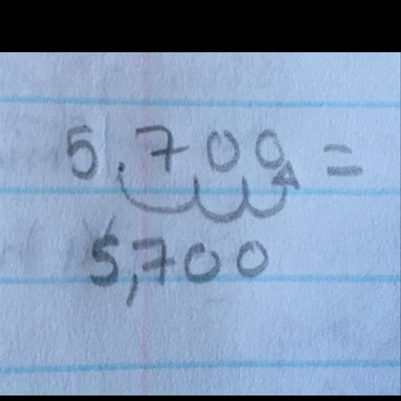 Change 5.7 ×10³ to ordinary form-example-1