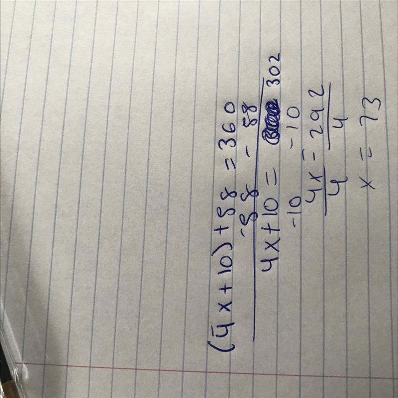 58° (4x+10)° Find the value of the variable in the isosceles trapezoid.-example-1