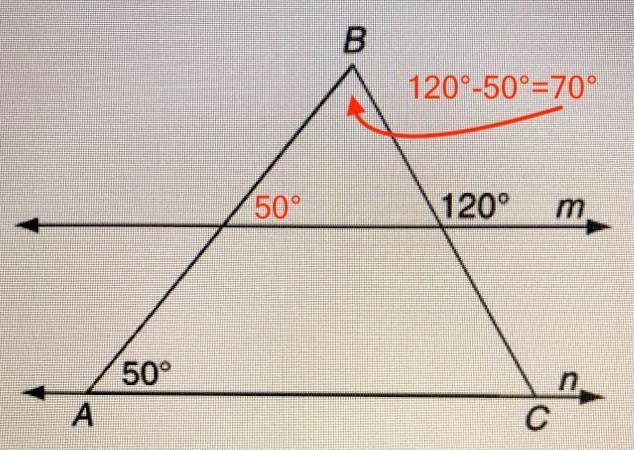 In this diagram, lines m and n are parallel. Please help-example-1