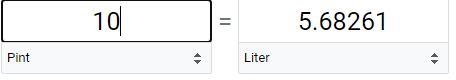 Is 10 pt equal to 5 L?​-example-1