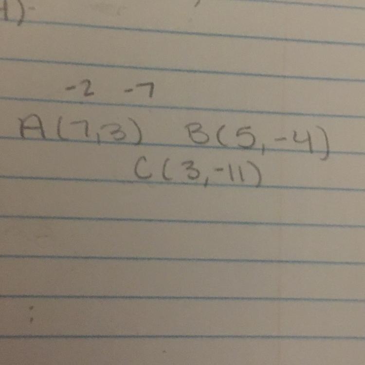 Find the coordinates of Cif B(5,-4) is the midpoint of AC and A has coordinates of-example-1