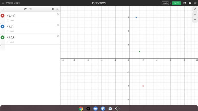 What is the midpoint between A 2, -4 and B(1, 6)?-example-1