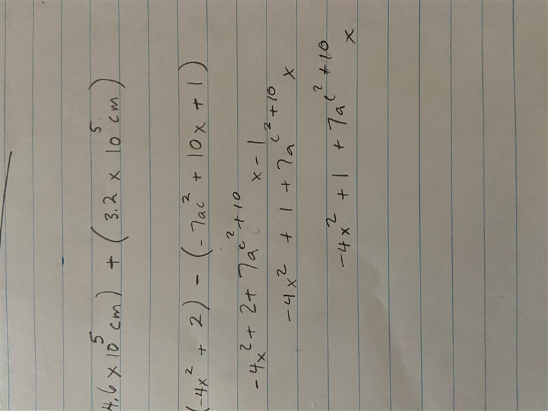 (-4x2 + 2) - (-7ac2 + 10x + 1)-example-1