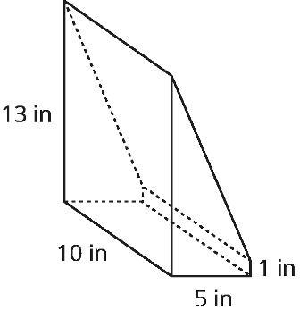 A rectangular prism with dimensions 5 inches by 13 inches by 10 inches was cut to-example-1