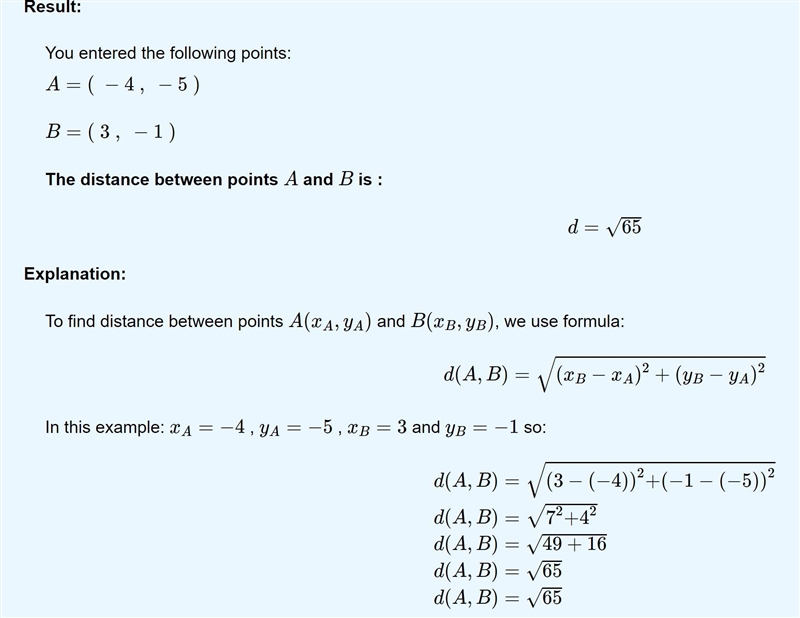 Pls help soon! Find the distance between the points (-4, -5) and (3, -1).-example-1