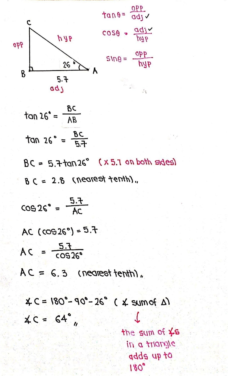 Find the unknown measures. Round lengths to the nearest tenth and angle measures to-example-1