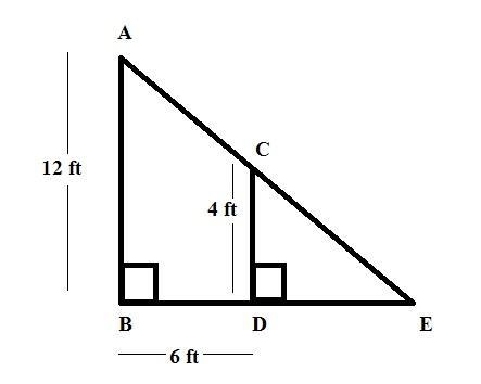 A 4-foot tall child walks directly away from a 12-foot tall lamppost at 2 mph. How-example-1