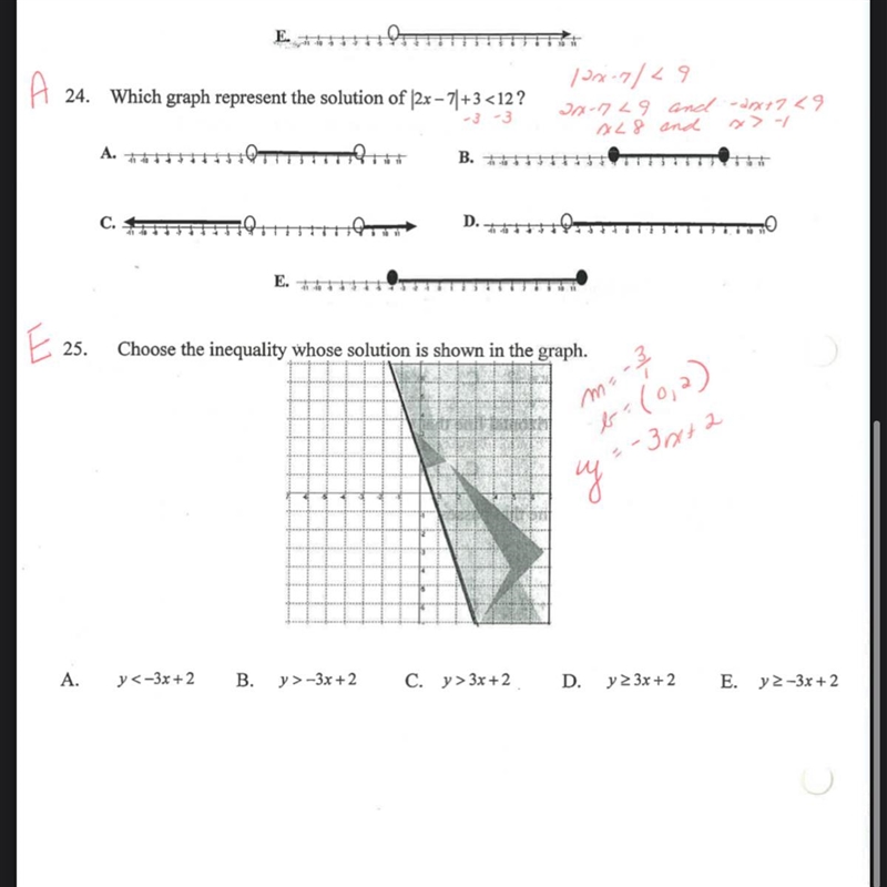 Which order pair represents a solution to both equations A. (-4,0) B. (-3,3) C.(3,-3) D-example-1