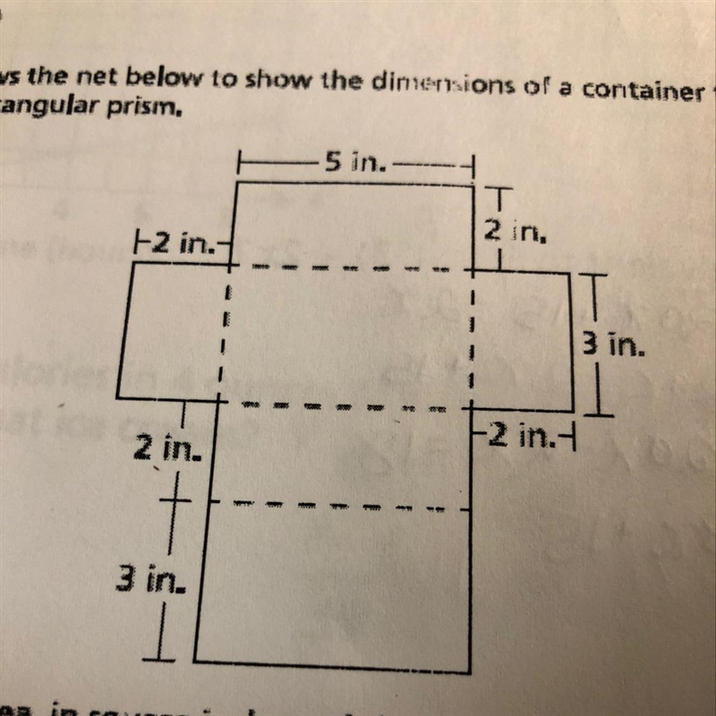 A student draws the net below to show the dimensions of a container that is shaped-example-1