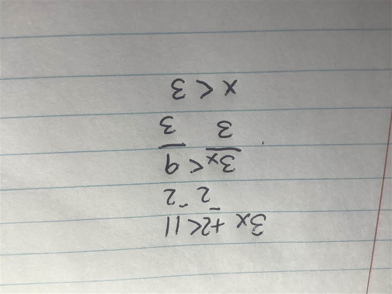 3x+2<11 please show work-example-1