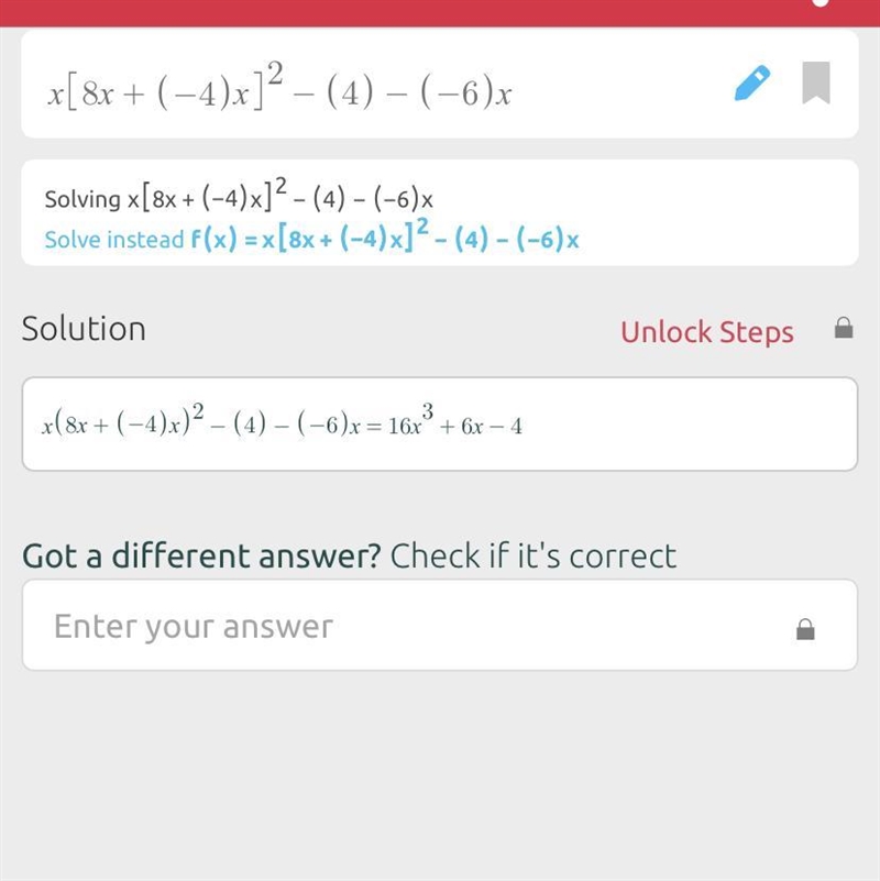 X[8x + (-4)x]² - (4)-(-6)x-example-1