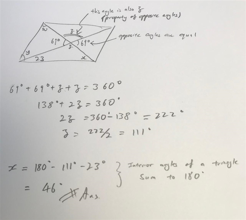 In the parallelogram below, X = ?-example-1