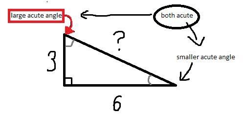 Suppose that a right triangle ABC has legs of length 6 cm and 3 cm. Evaluate the six-example-1