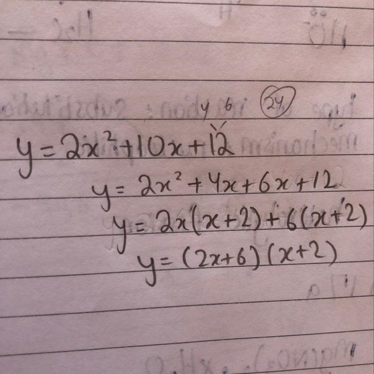 Factor y=2x^2+10x+12​-example-1