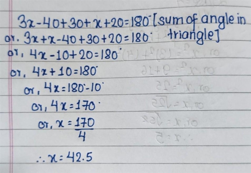 3х - 40 ° 30° х+ 20 whats x?-example-1