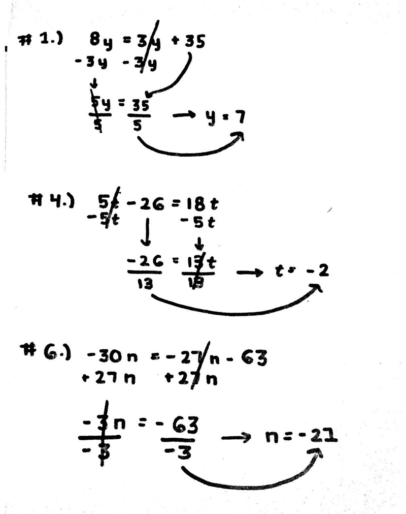 Solve each equation algebraically. Show work. #1,#4,and #6-example-1