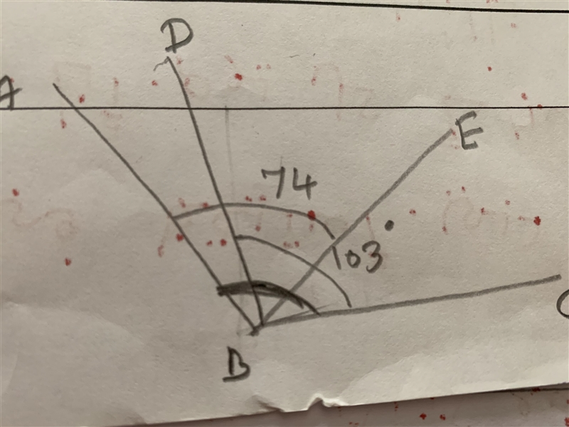 point d is the interior of angleABE and point E is the interior of angleDBC....(press-example-1