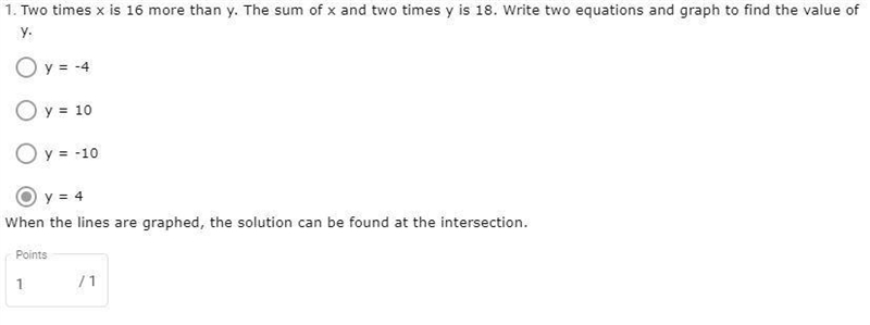 Heres 20p for whoever solves this Two times x is 16 more than y. The sum of x and-example-1