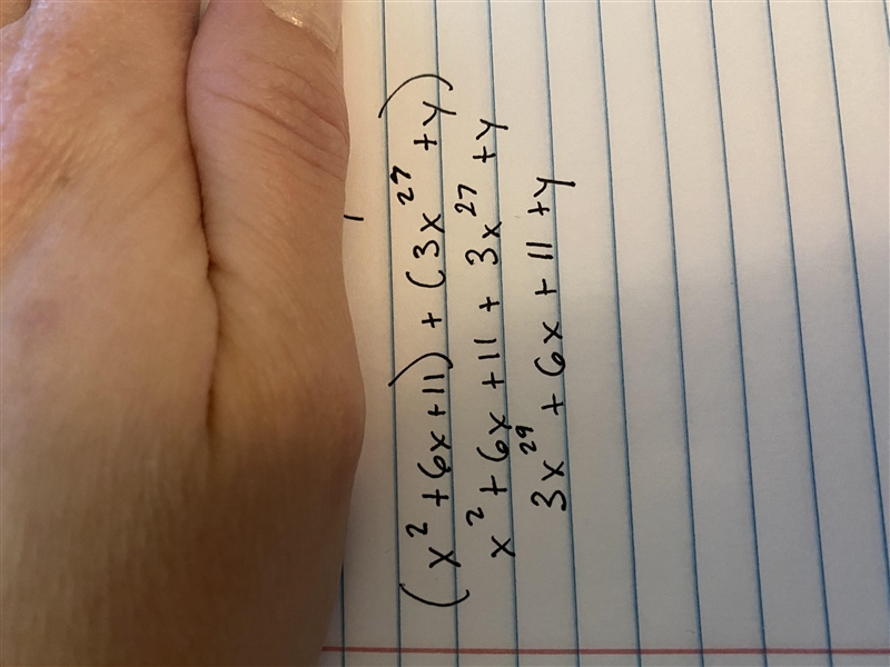 (x² + 6x +11) + (3x² 7X+Y)-example-1