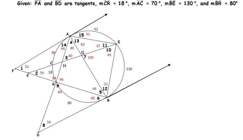 Find all of the missing angle measures. Remember you cannot assume right angles or-example-1