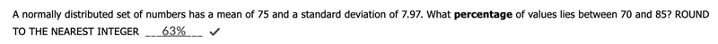 A normally distributed set of numbers has a mean of 75 and a standard deviation of-example-1