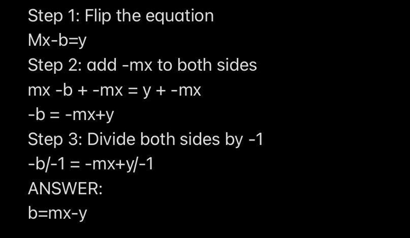 Y=mx-b Everyone has +b but not -B Please helppp-example-1