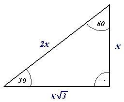 A 30-60-90 right triangle has a hypotenuse of 4 inches, What is the length in inches-example-1