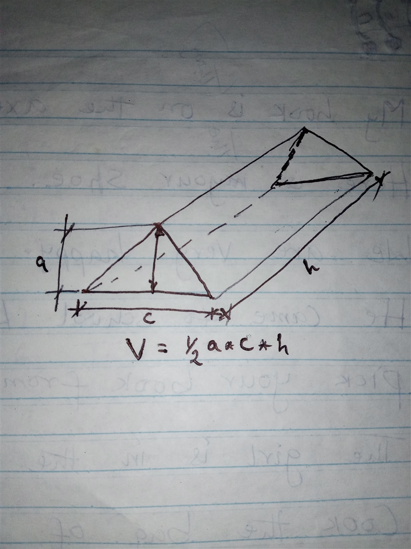 The lid of a jewelry box is in the shape of a triangular prism. The lid has a height-example-1