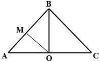 Given: AB ≅ BC , m∠MOC = 135° OM − angle bisector Prove: ∠ABO ≅ ∠OBC-example-1