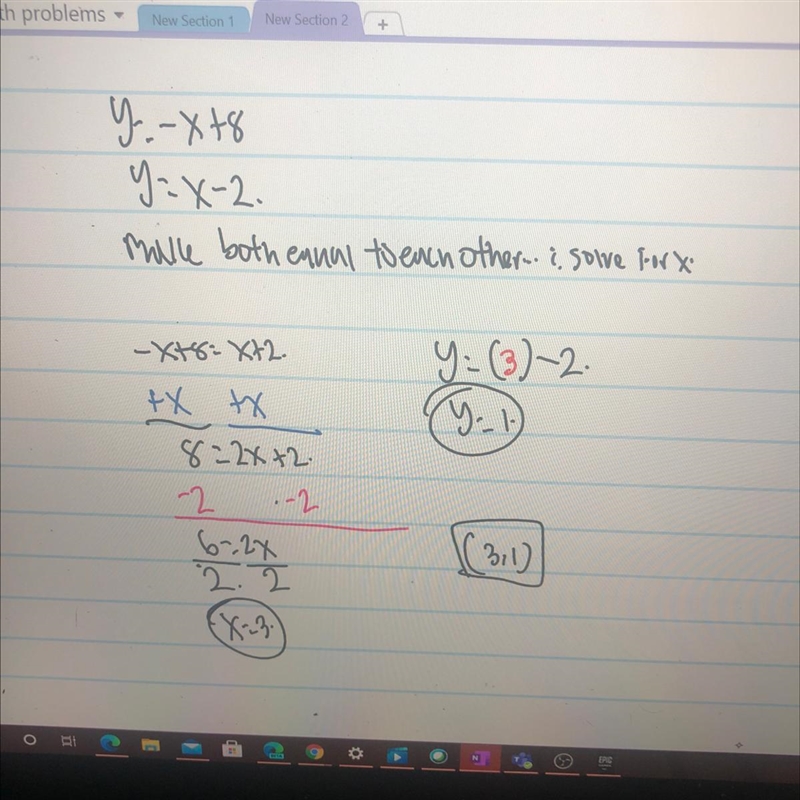 PLS HELPsolve each of the systems of equations below using any method write your solution-example-1