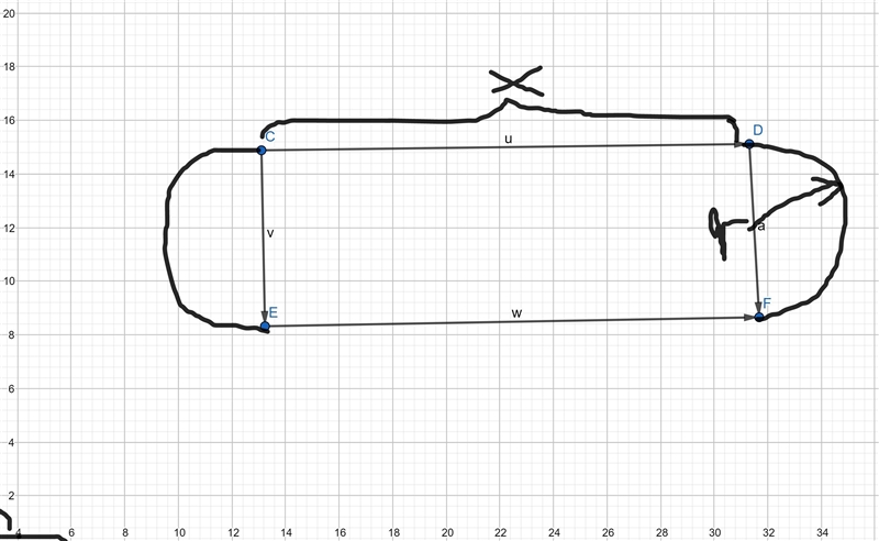 An athletic facility is building an indoor track. The track is composed of a rectangle-example-1