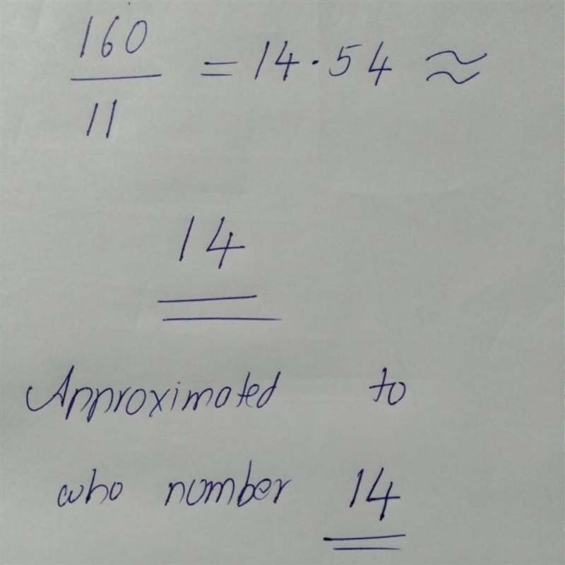 What is 160/11 as a whole number-example-1