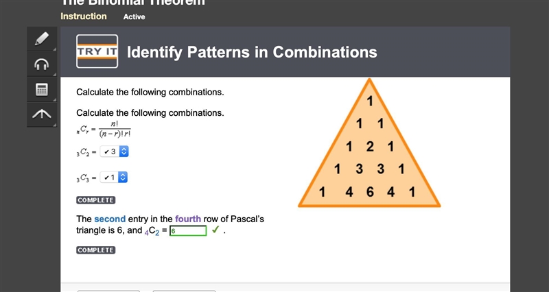 Calculate the following combinations-example-1